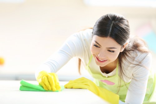 Local cleaners preparing a Haringey apartment for final inspection
