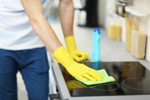 Careful cleaning of a patterned rug in Haringey